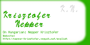 krisztofer nepper business card